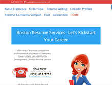 Tablet Screenshot of bostonresumewriter.com